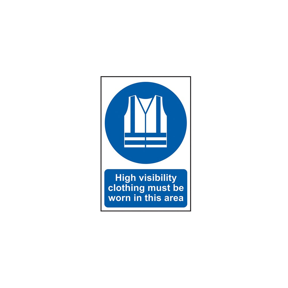 Scan High Visibility Jackets Must Be Worn In This Area - PVC 200 x 300mm