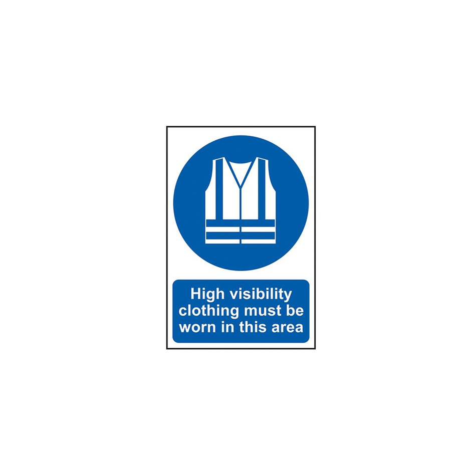 Scan High Visibility Jackets Must Be Worn In This Area - PVC 200 x 300mm