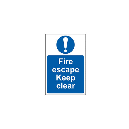 Scan Fire Escape Keep Clear - PVC 200 x 300mm