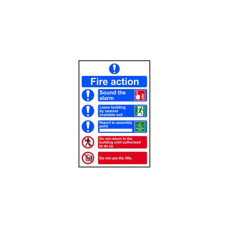 Scan Fire Action Procedure - PVC 200 x 300mm