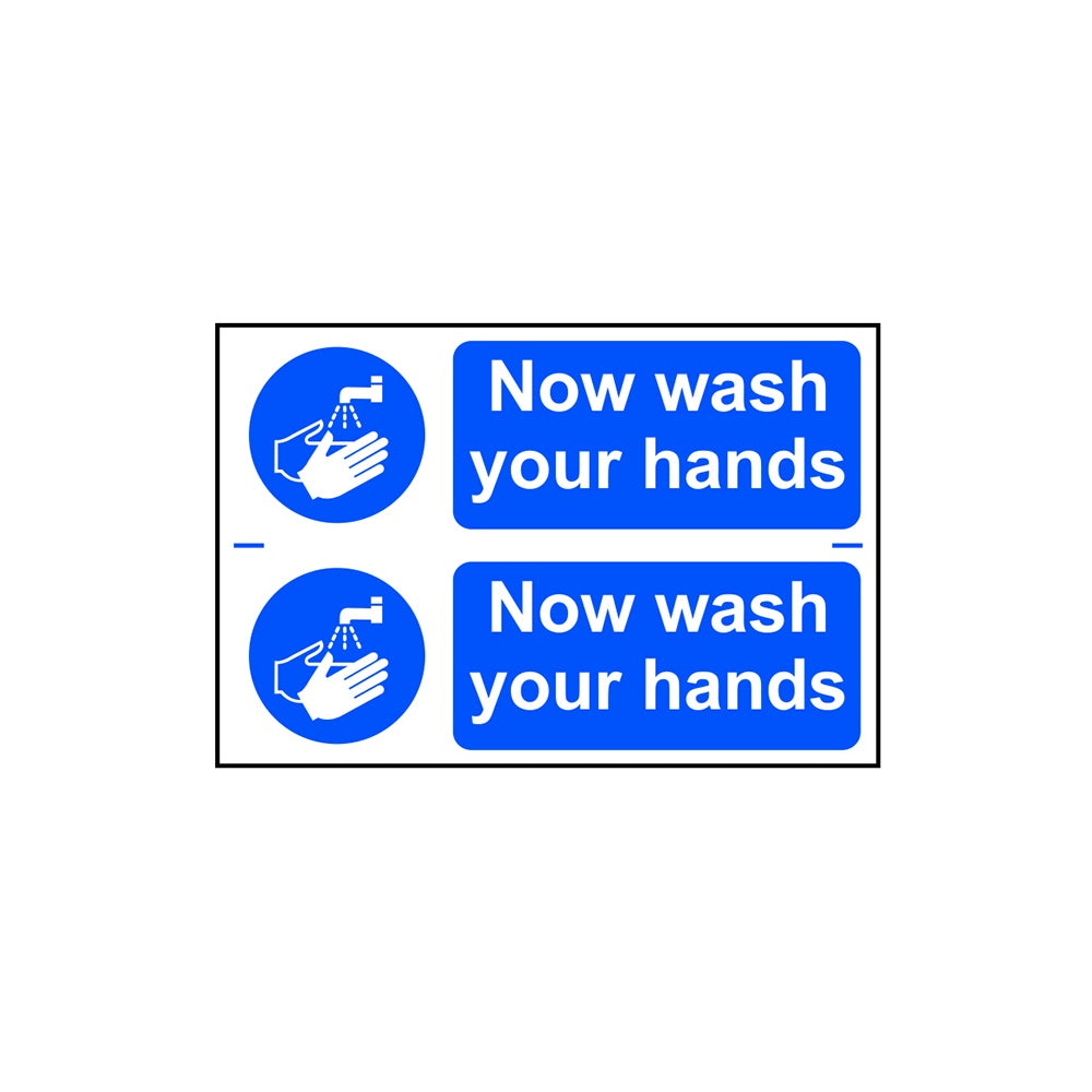Scan Now Wash Your Hands - PVC 300 x 200mm