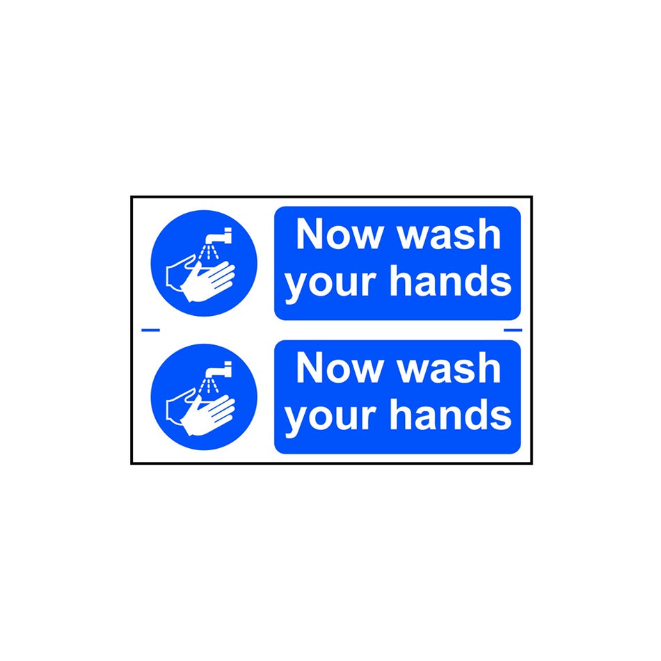 Scan Now Wash Your Hands - PVC 300 x 200mm