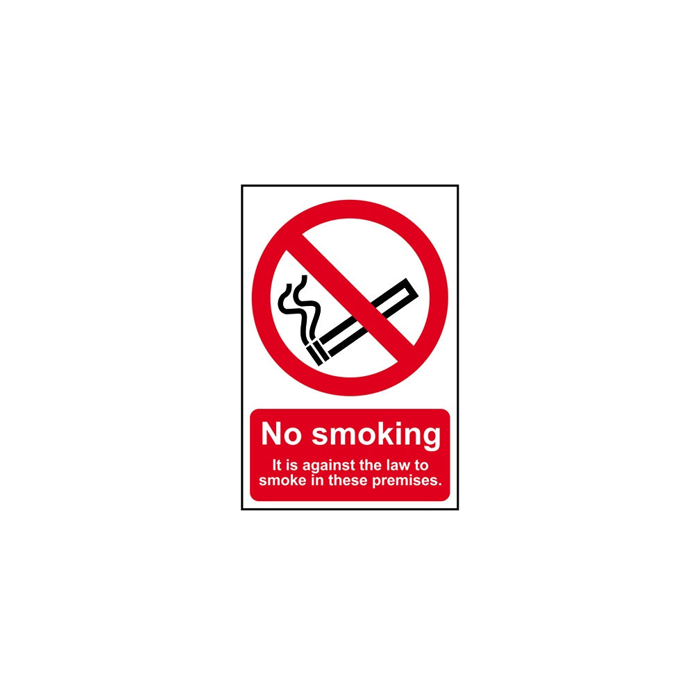 Scan No Smoking It Is Against The Law To Smoke On These Premises - PVC 200 x 300mm