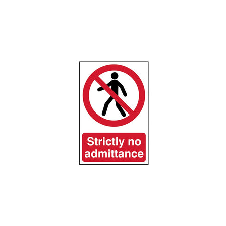 Scan Strictly No Admittance - PVC 200 x 300mm
