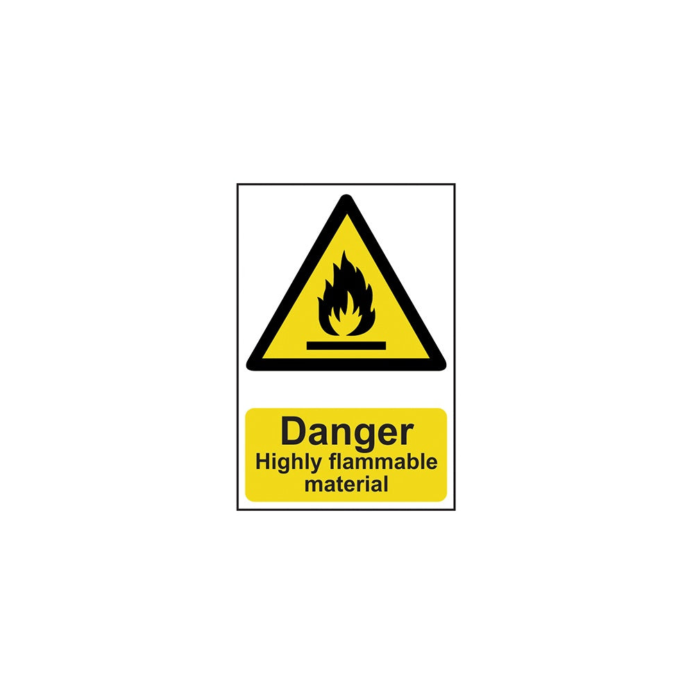 Scan Danger Highly Flammable Material - PVC 200 x 300mm