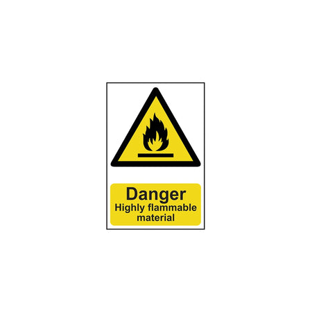 Scan Danger Highly Flammable Material - PVC 200 x 300mm