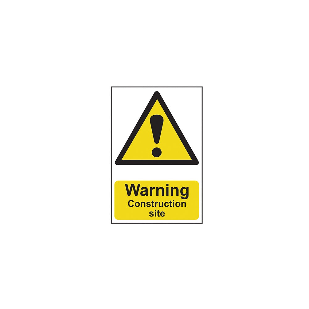 Scan Warning Construction Site - PVC 200 x 300mm