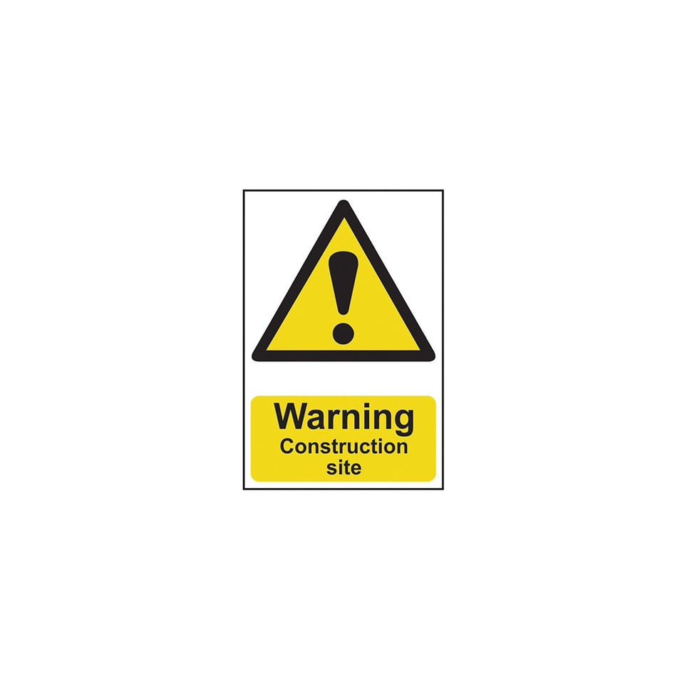 Scan Warning Construction Site - PVC 200 x 300mm