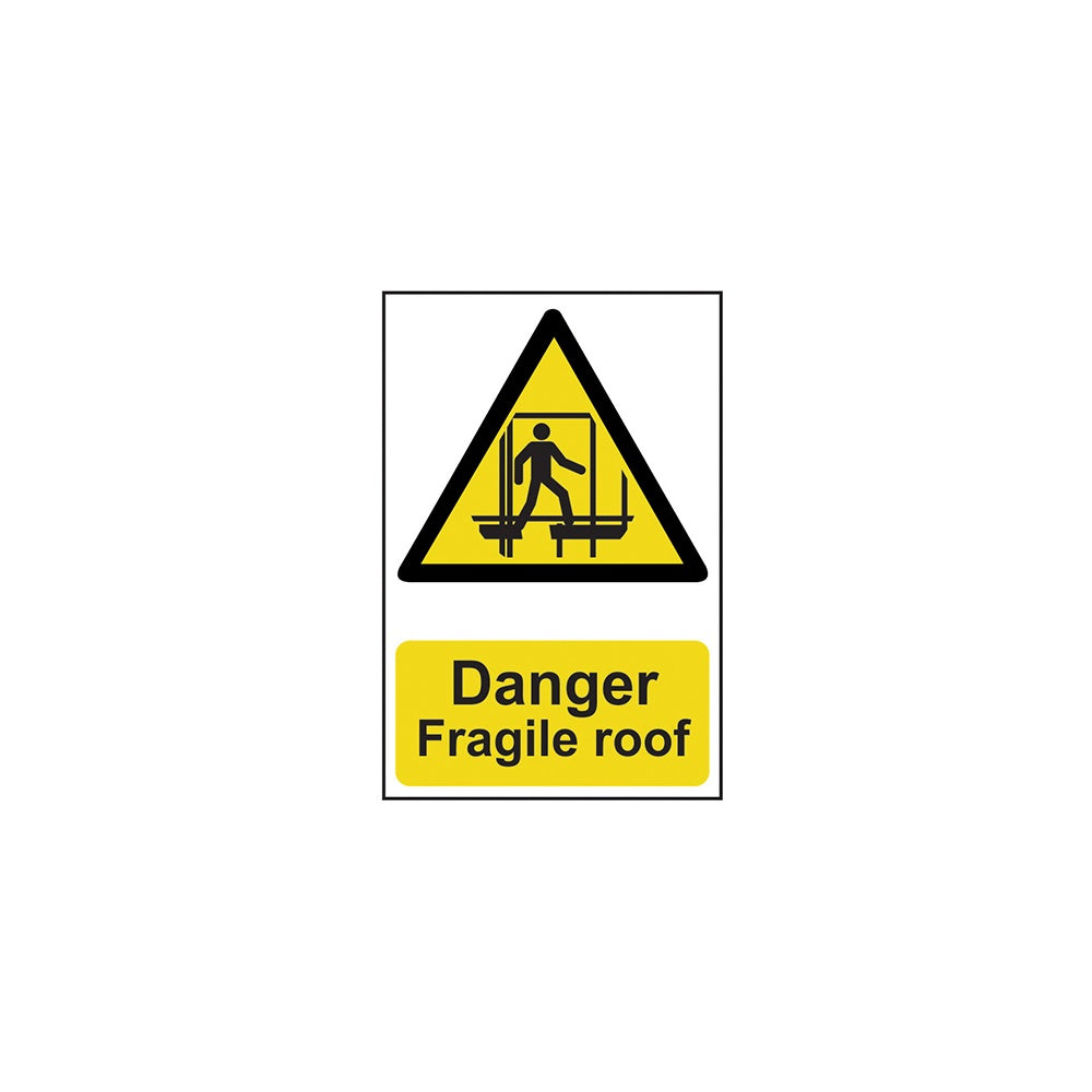 Scan Danger Fragile Roof - PVC 200 x 300mm