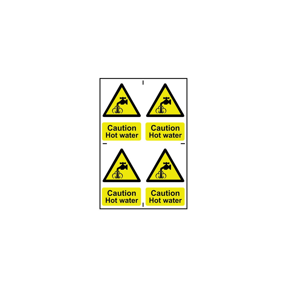 Scan Caution Hot Water - PVC 200 x 300mm