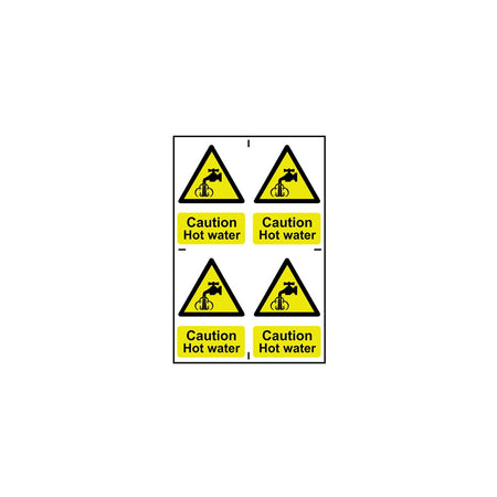 Scan Caution Hot Water - PVC 200 x 300mm