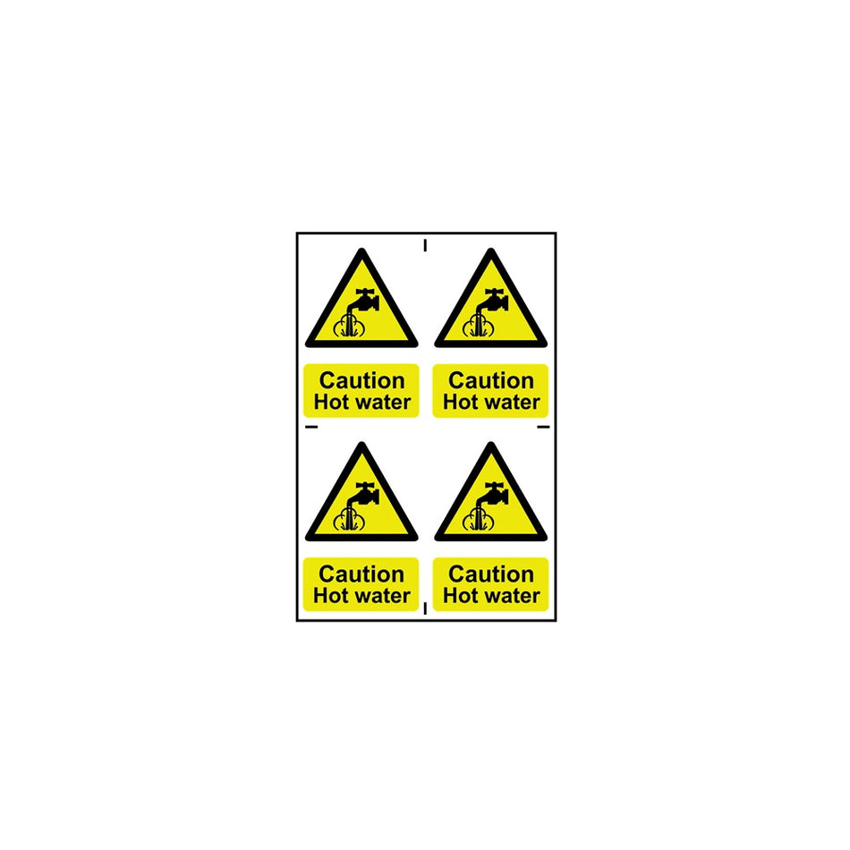 Scan Caution Hot Water - PVC 200 x 300mm