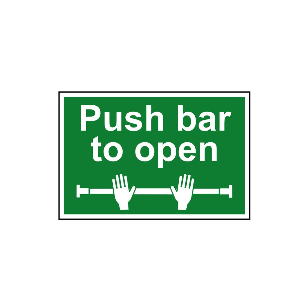 Scan Push Bar To Open - PVC 300 x 200mm