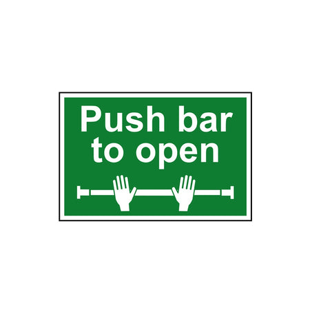 Scan Push Bar To Open - PVC 300 x 200mm