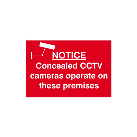 Scan Notice Concealed CCTV Cameras Operate On These Premises - PVC 300 x 200mm
