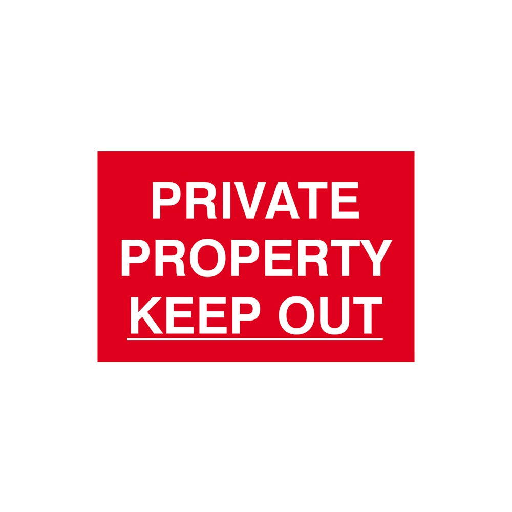 Scan Private Property Keep Out - PVC 300 x 200mm