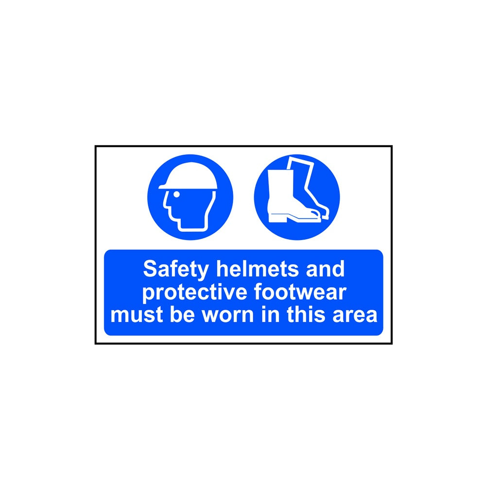 Scan Safety Helmets + Footwear To Be Worn PVC 400 x 600mm
