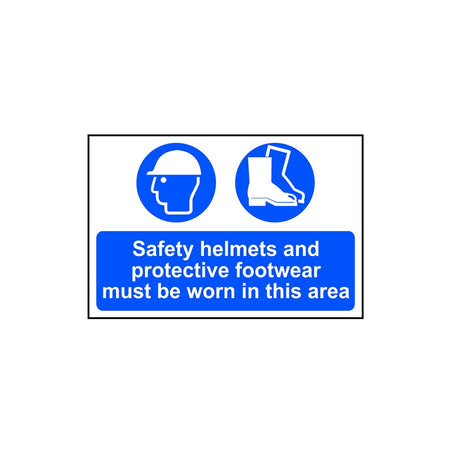 Scan Safety Helmets + Footwear To Be Worn PVC 400 x 600mm