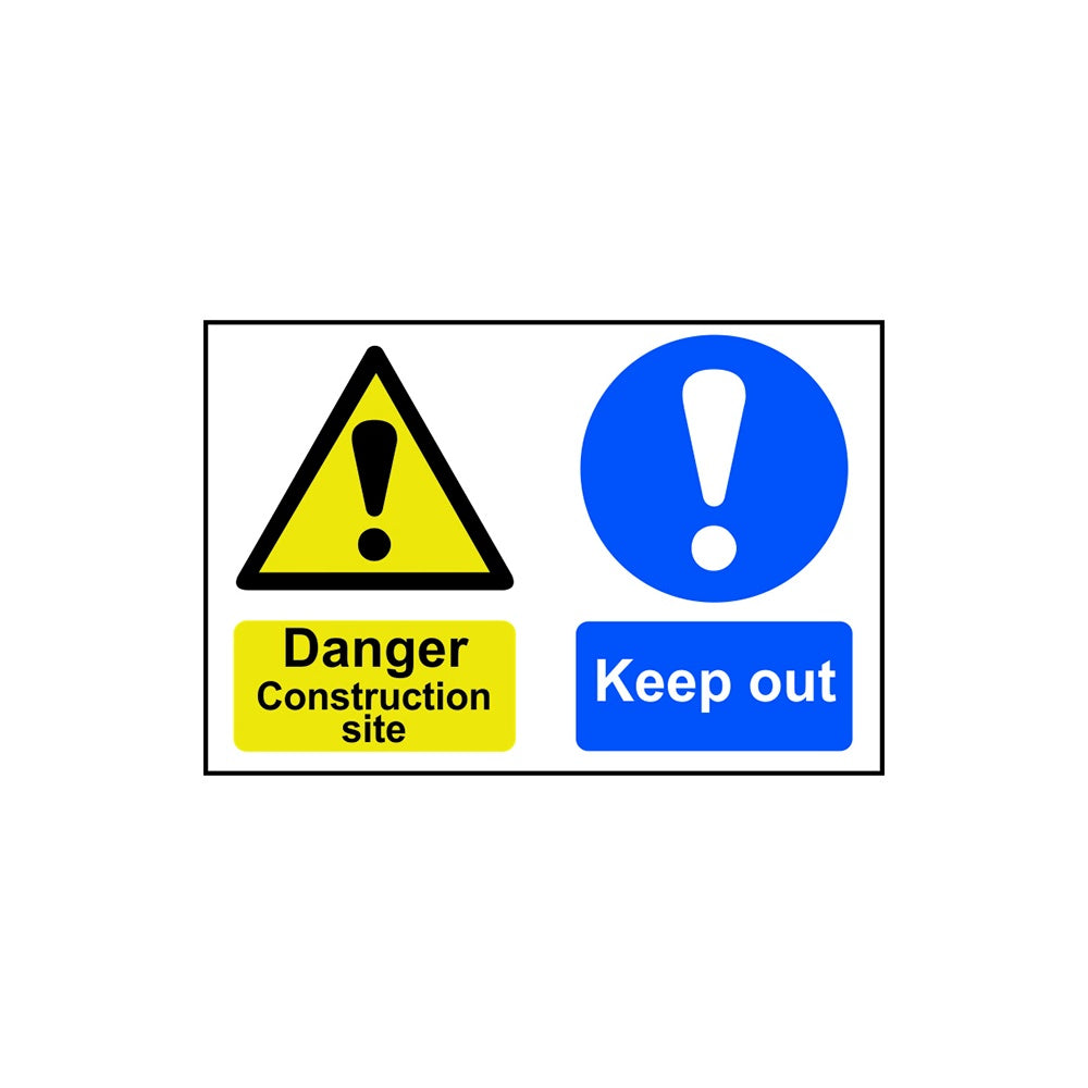 Scan Danger Contruction Site Keep Out - PVC 600 x 400mm