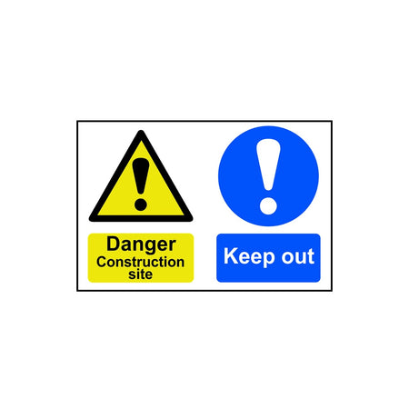 Scan Danger Contruction Site Keep Out - PVC 600 x 400mm