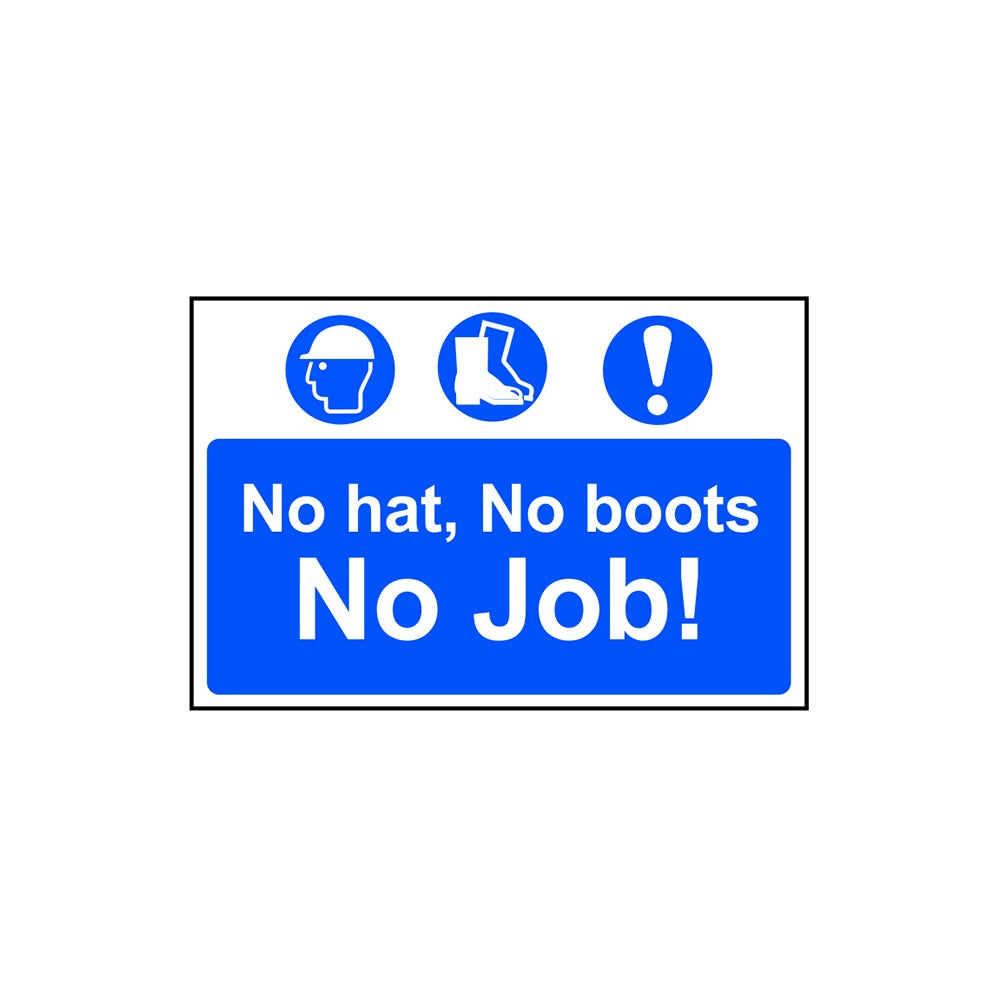 Scan No Hat, No Boots, No Job - PVC 600 x 400mm