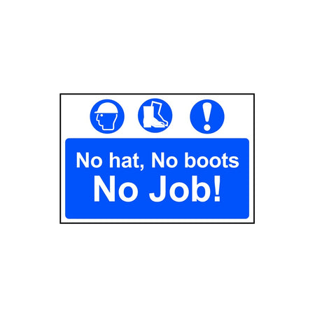 Scan No Hat, No Boots, No Job - PVC 600 x 400mm