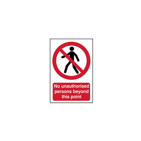 Scan No Unauthorised Persons Beyond This Point - PVC 400 x 600mm