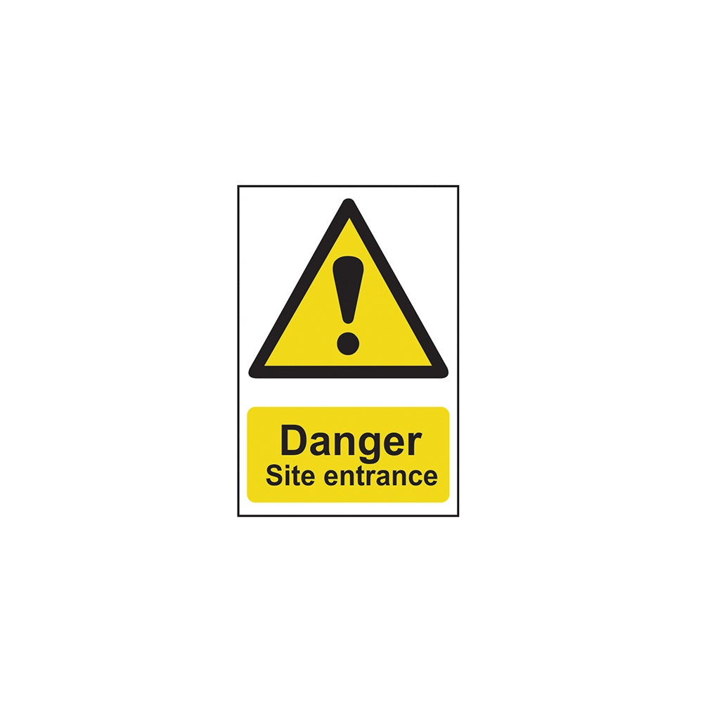 Scan Danger Site Entrance - PVC 400 x 600mm