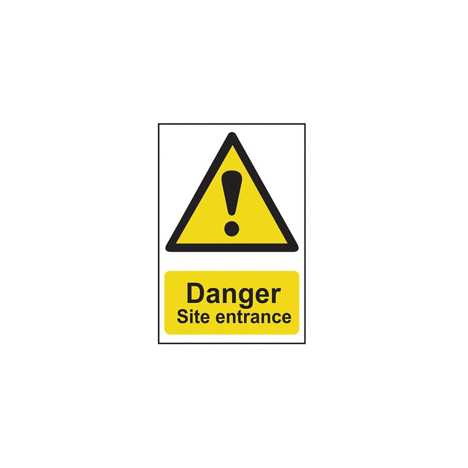 Scan Danger Site Entrance - PVC 400 x 600mm