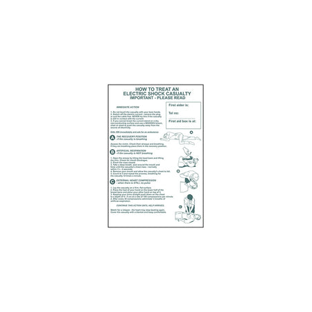 Scan How To Treat An Electric Shock Casualty - PVC 400 x 600mm