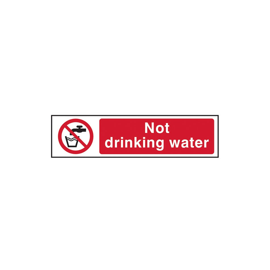 Scan Not Drinking Water - PVC 200 x 50mm
