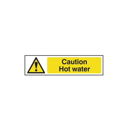 Scan Caution Hot Water - PVC 200 x 50mm