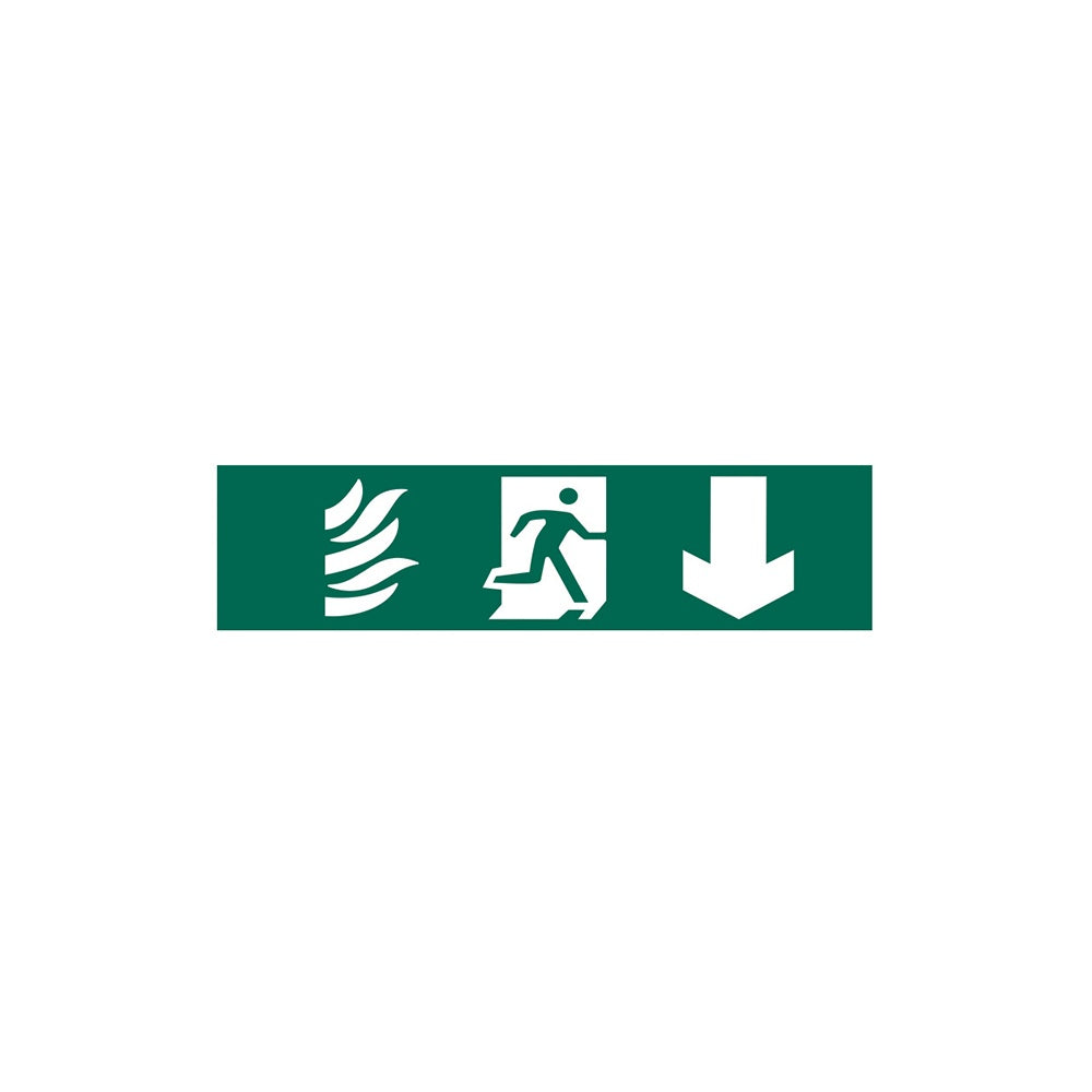 Scan Running Man Arrow Down - PVC 200 x 50mm