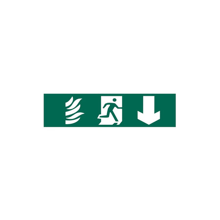 Scan Running Man Arrow Down - PVC 200 x 50mm