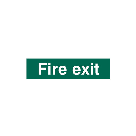 Scan Fire Exit Text Only - PVC 200 x 50mm