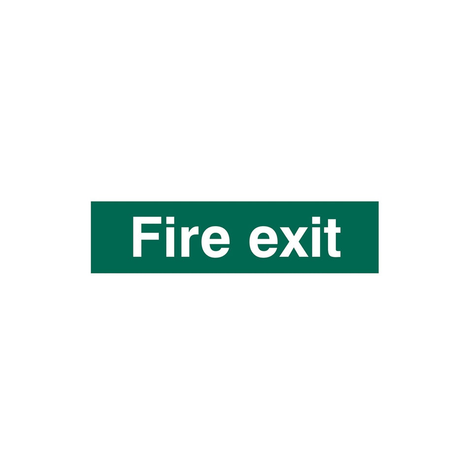 Scan Fire Exit Text Only - PVC 200 x 50mm