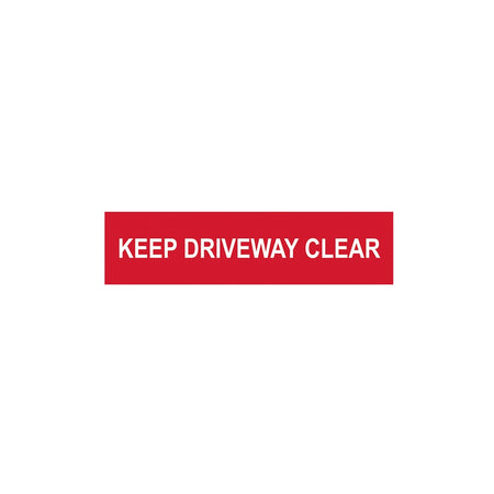 Scan Keep Driveway Clear - PVC 200 x 50mm