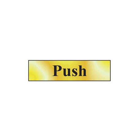 Scan Push - Polished Brass Effect 200 x 50mm