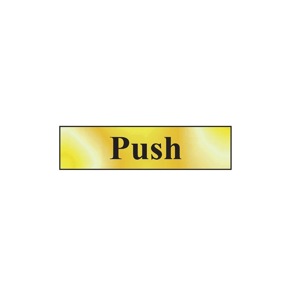 Scan Push - Polished Brass Effect 200 x 50mm