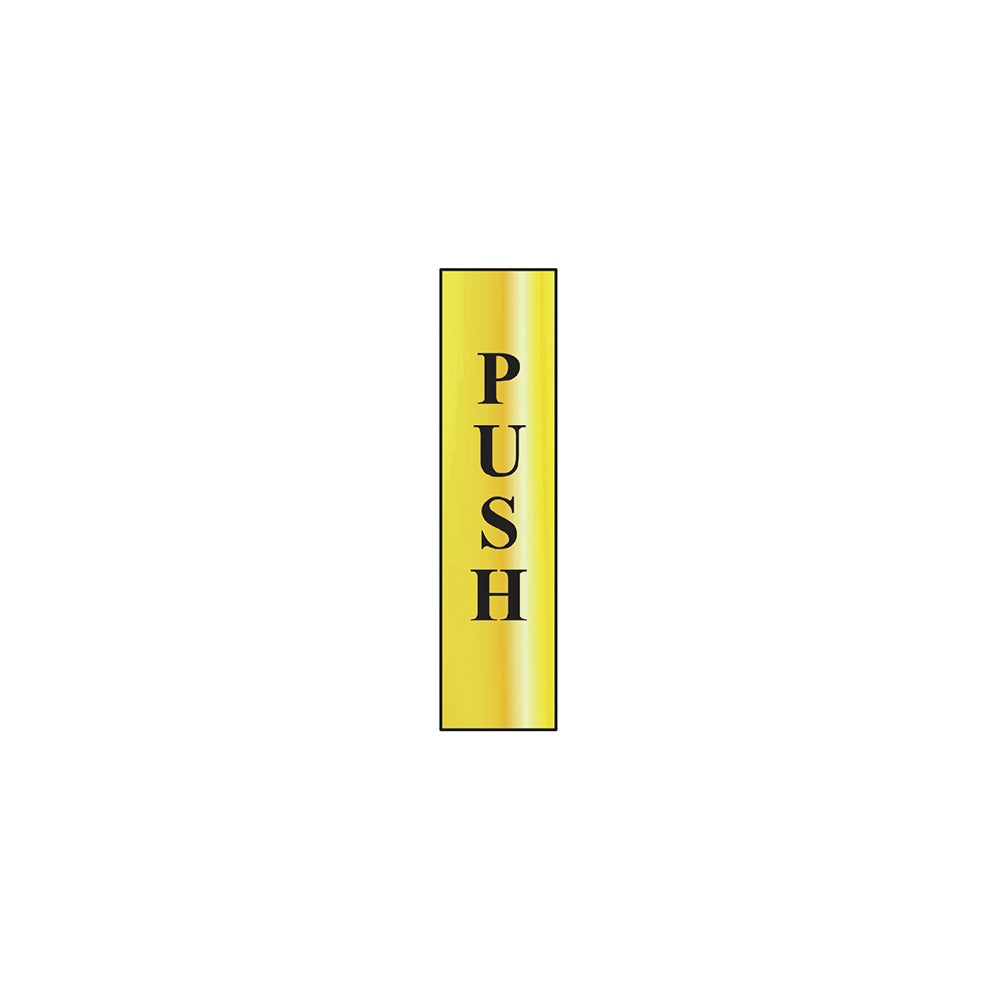 Scan Push vertical - Polished Brass Effect (200 x 50mm)