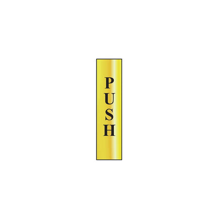 Scan Push vertical - Polished Brass Effect (200 x 50mm)
