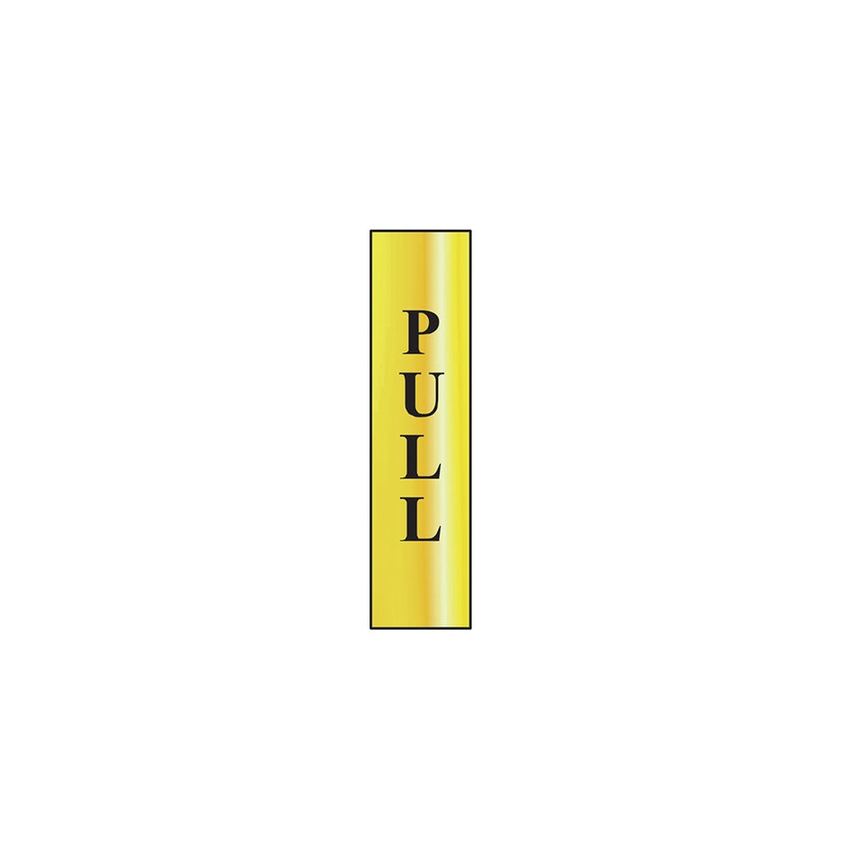 Scan Pull vertical - Polished Brass Effect 200 x 50mm
