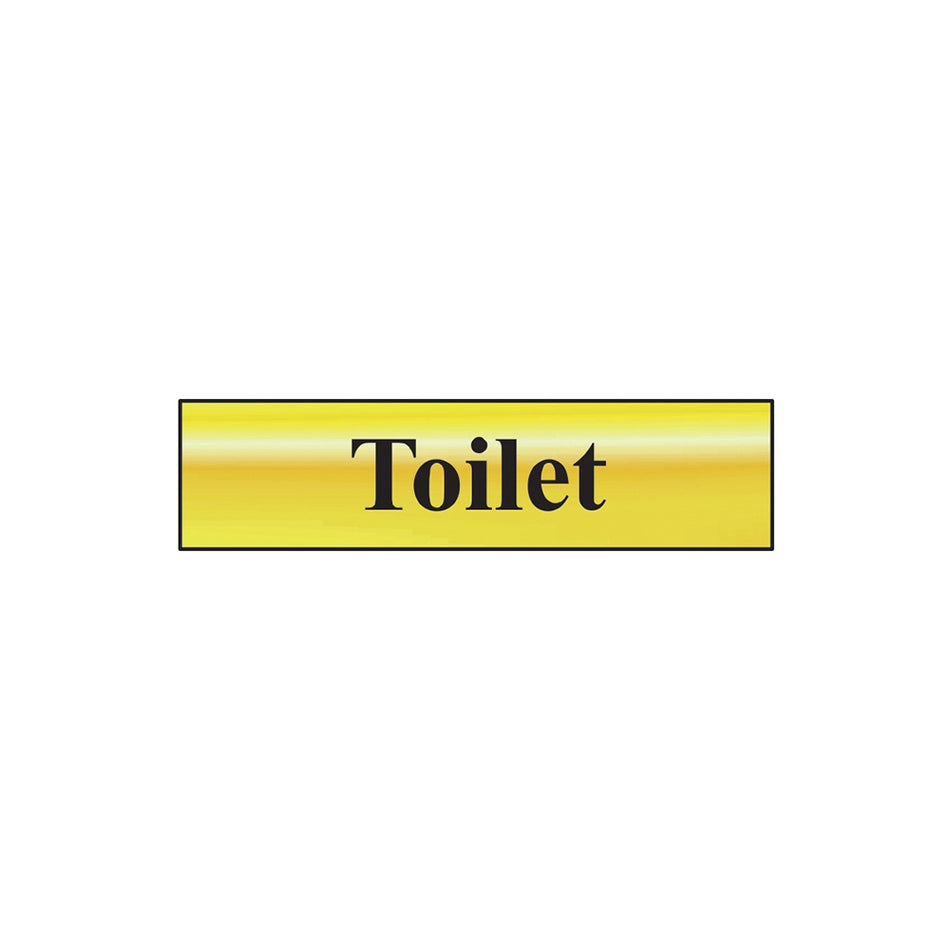 Scan Toilet - Polished Brass Effect 200 x 50mm