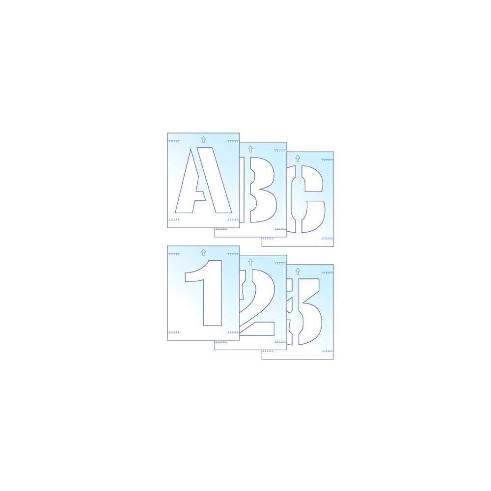 Scan Letter & Number Stencil Kit 50mm