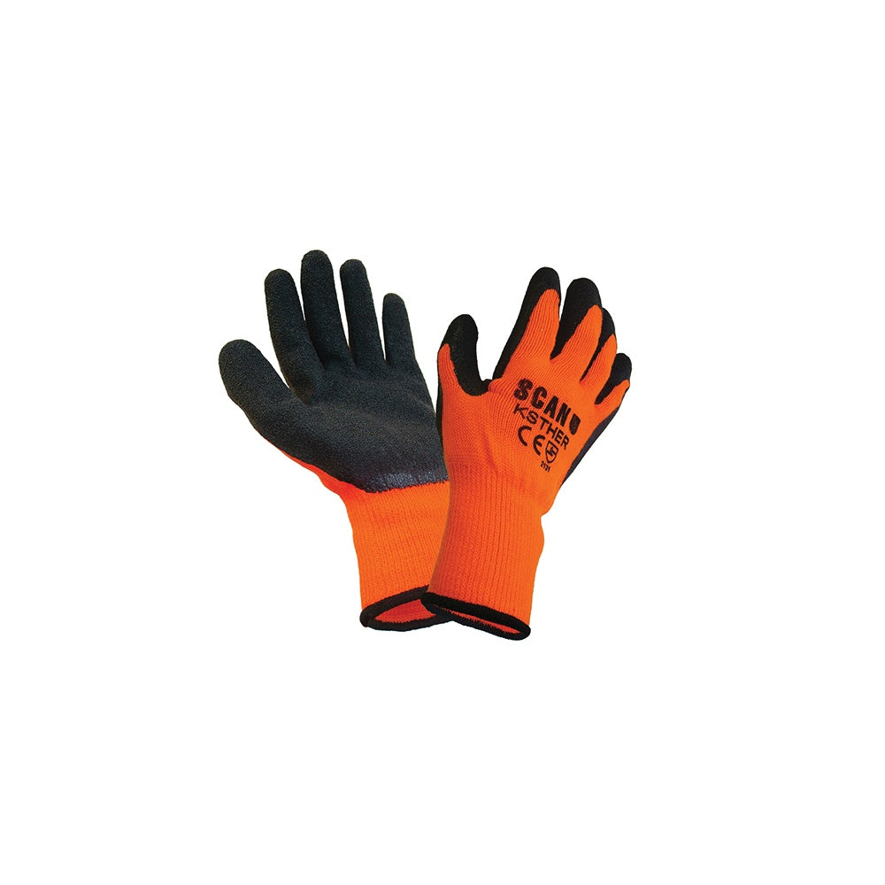 Scan Knitshell Thermal Gloves Orange/Black
