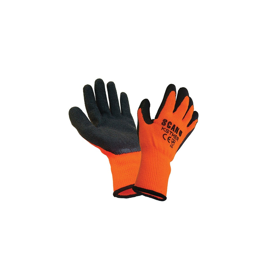 Scan Knitshell Thermal Gloves Orange/Black