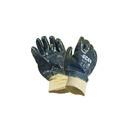Scan Nitrile Knitwrist Heavy-Duty Gloves