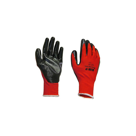 Scan Palm Dipped Black Nitrile Glove Large