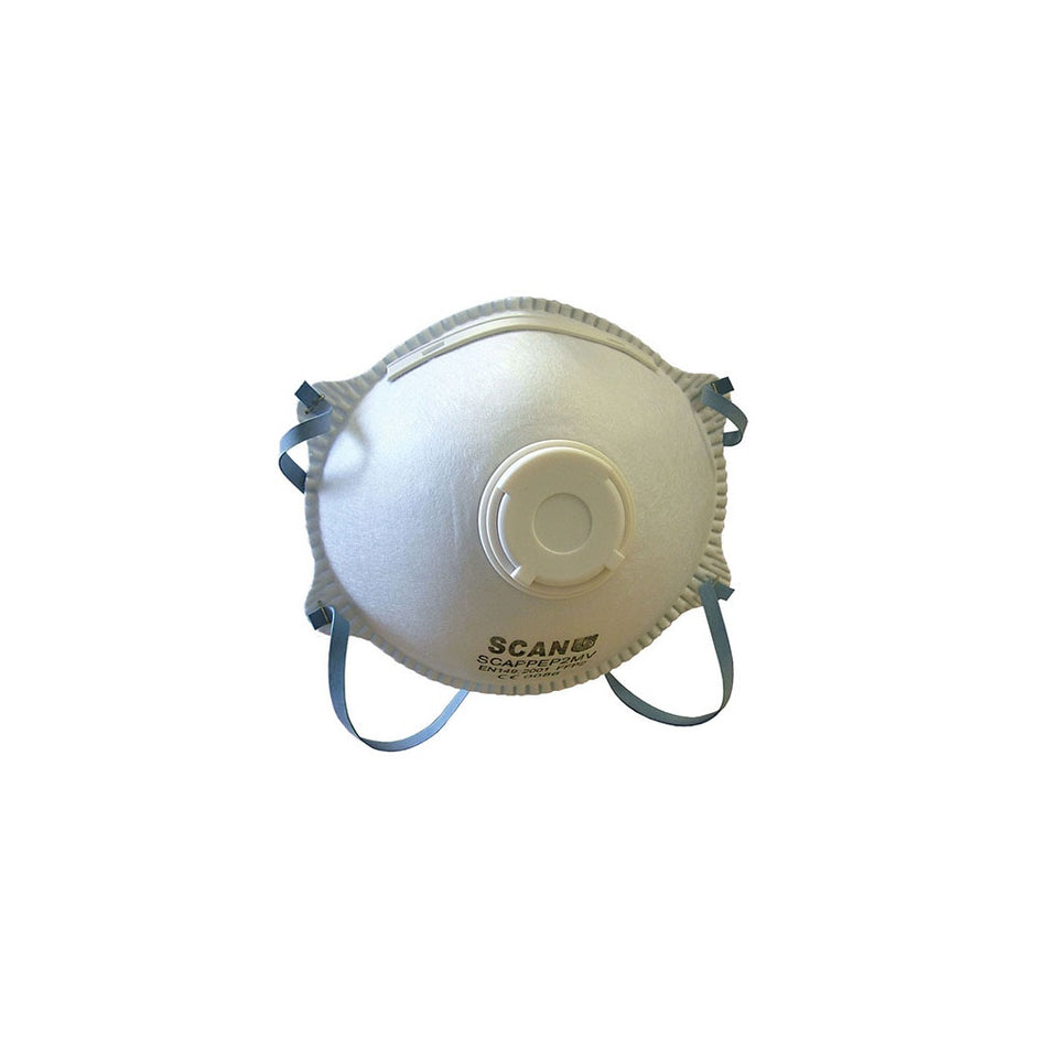 Scan Moulded Disposable Mask Valved FFP2 Protection (Box 10)