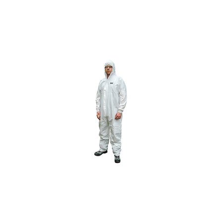 Scan Chemical Splash Resistant Disposable Coverall White Type 5/6 - M
